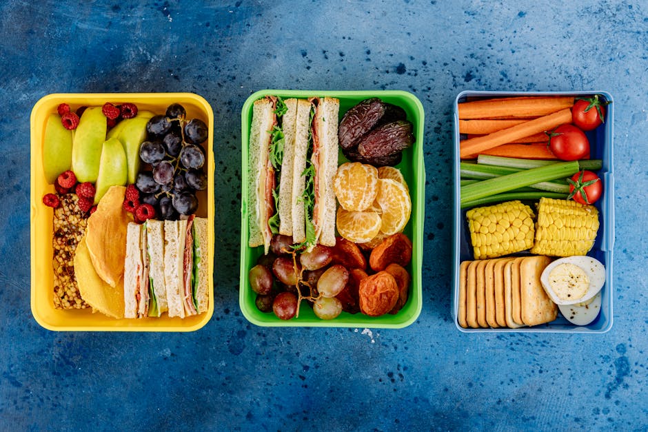 Lunchbox met gezonde maaltijd-componenten — voorbereiding maakt eetritme veel makkelijker